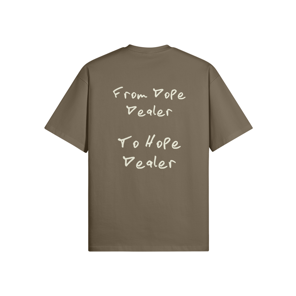REDEMPTION JOURNEY FROM DOPE DEALER TO HOPE DEALER — OVERSIZED MATTE TEE