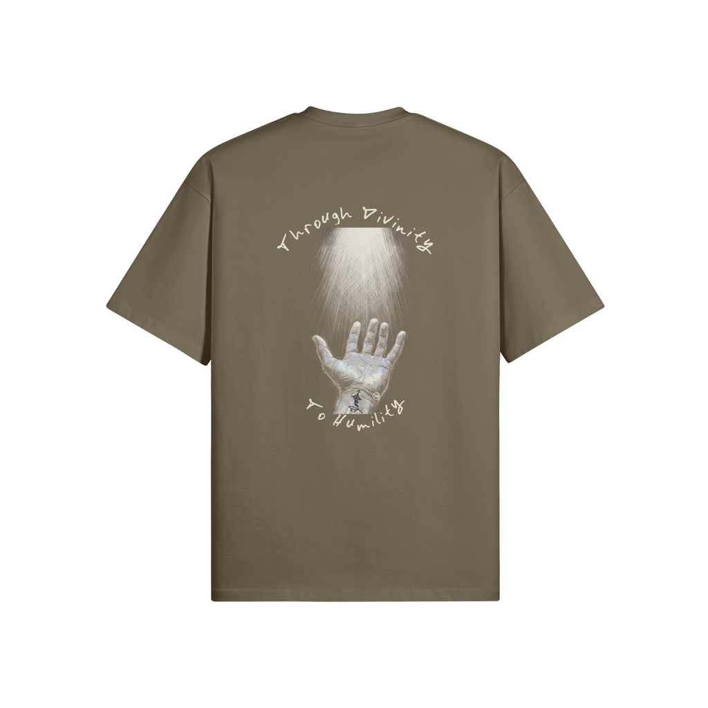 REDEMPTION JOURNEY™ THROUGH DIVINITY TO HUMILITY — OVERSIZED MATTE TEE