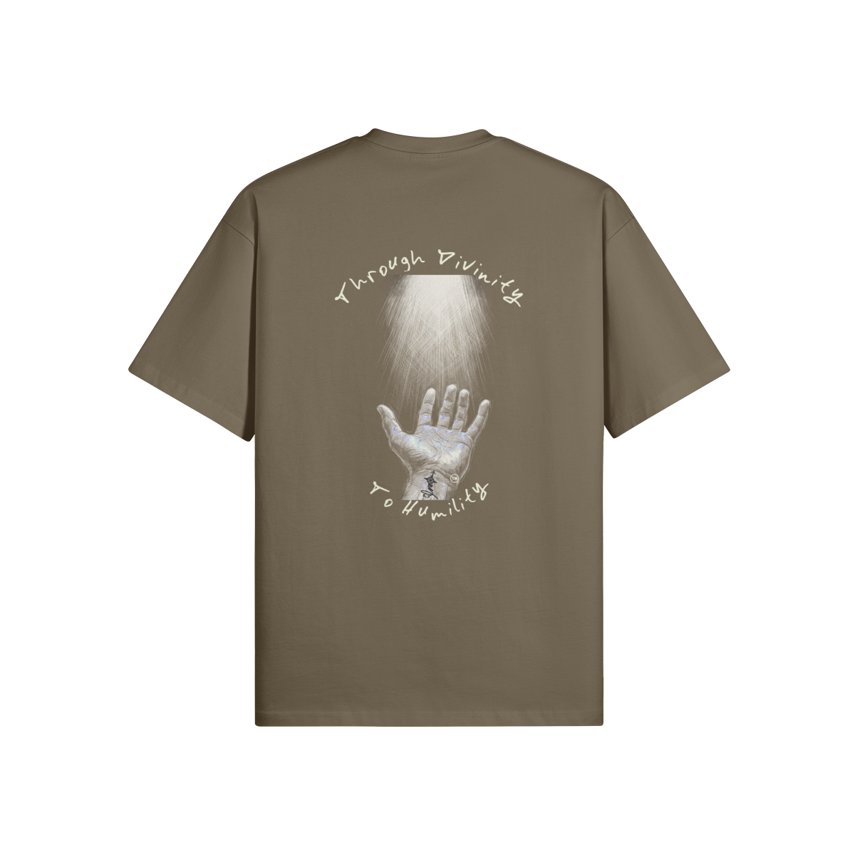 REDEMPTION JOURNEY™ THROUGH DIVINITY TO HUMILITY — OVERSIZED MATTE TEE