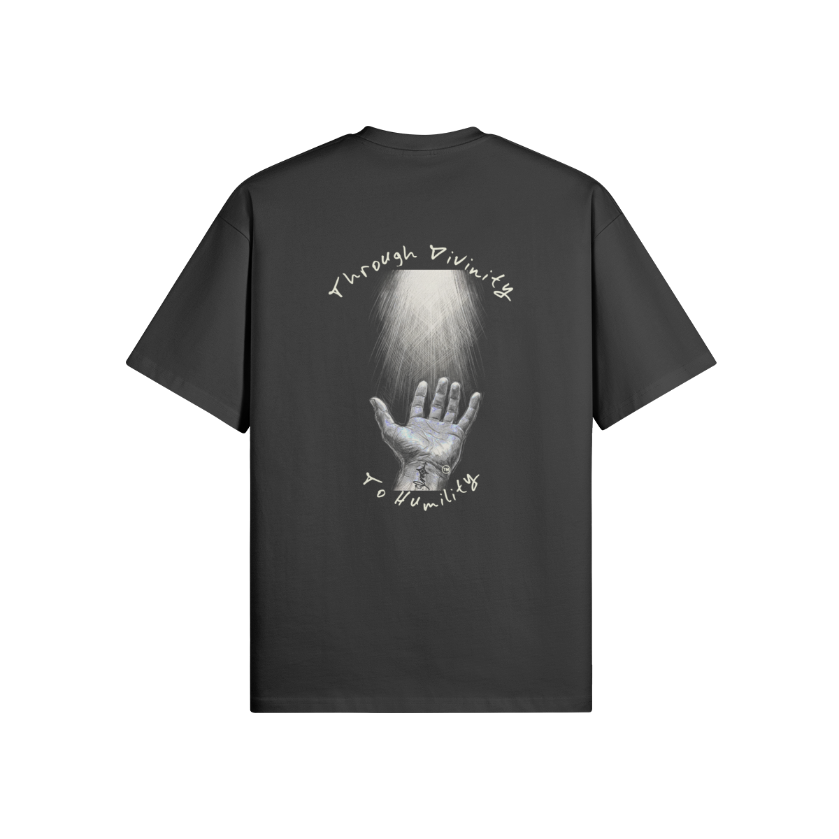 REDEMPTION JOURNEY™ THROUGH DIVINITY TO HUMILITY — OVERSIZED MATTE TEE