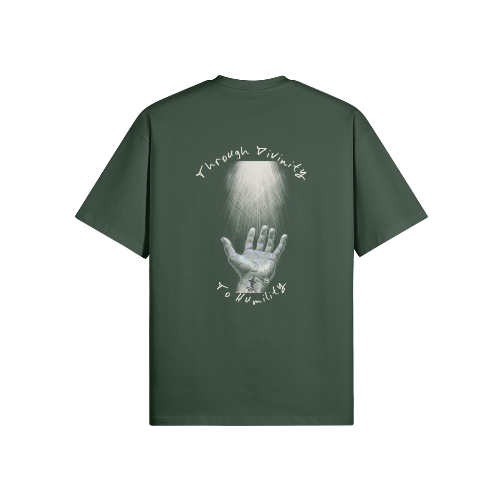 REDEMPTION JOURNEY™ THROUGH DIVINITY TO HUMILITY — OVERSIZED MATTE TEE