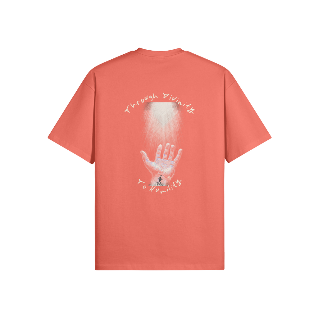 REDEMPTION JOURNEY™ THROUGH DIVINITY TO HUMILITY — OVERSIZED MATTE TEE
