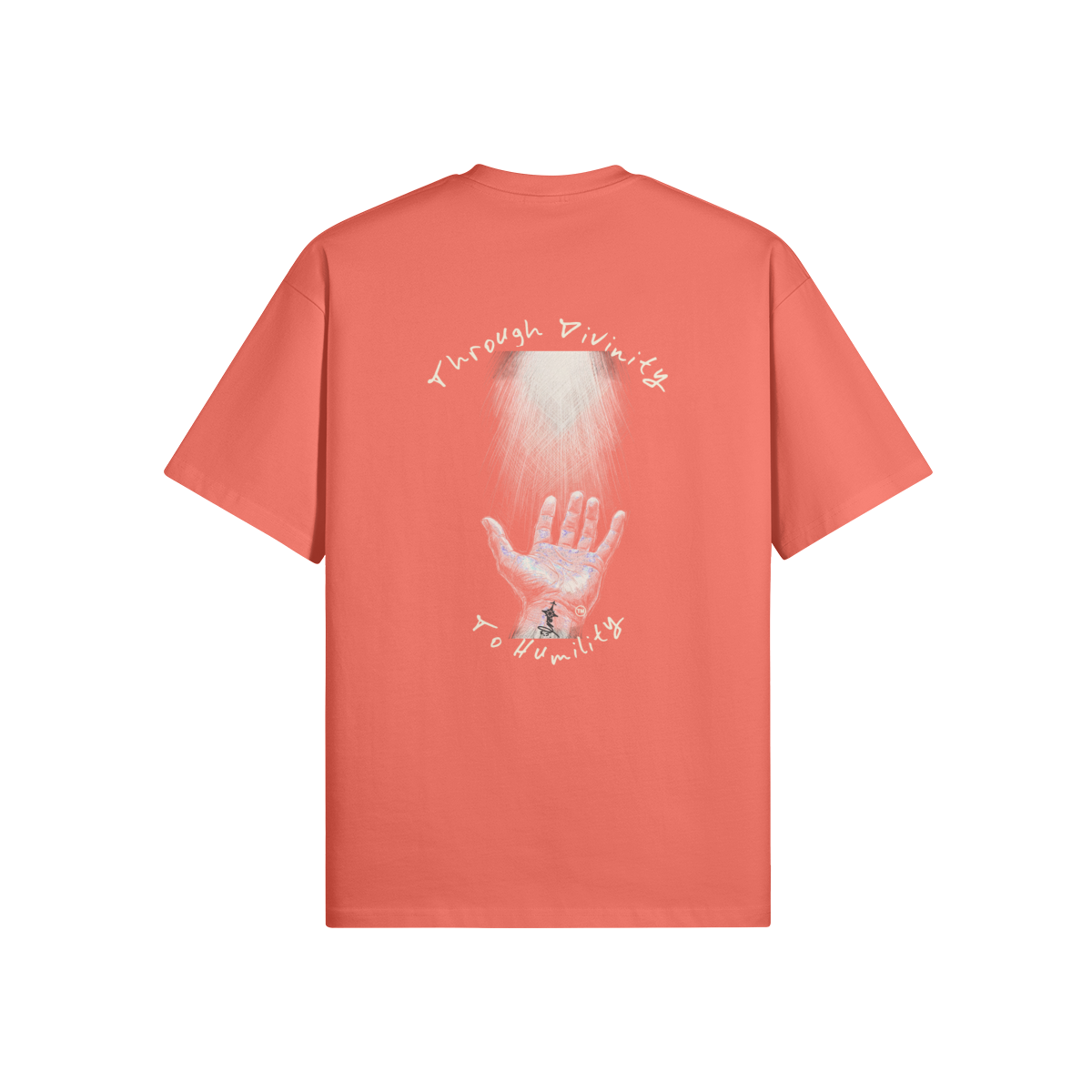 REDEMPTION JOURNEY™ THROUGH DIVINITY TO HUMILITY — OVERSIZED MATTE TEE