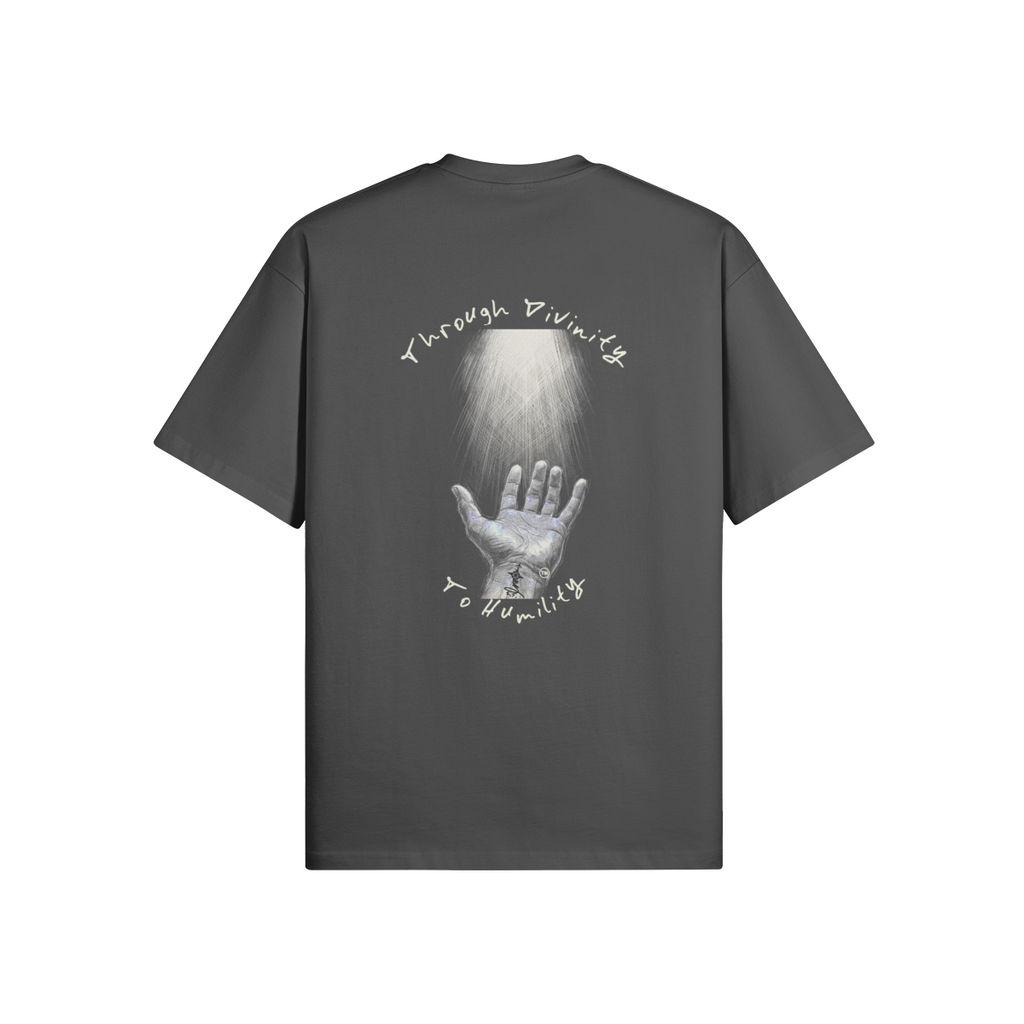 REDEMPTION JOURNEY™ THROUGH DIVINITY TO HUMILITY — OVERSIZED MATTE TEE