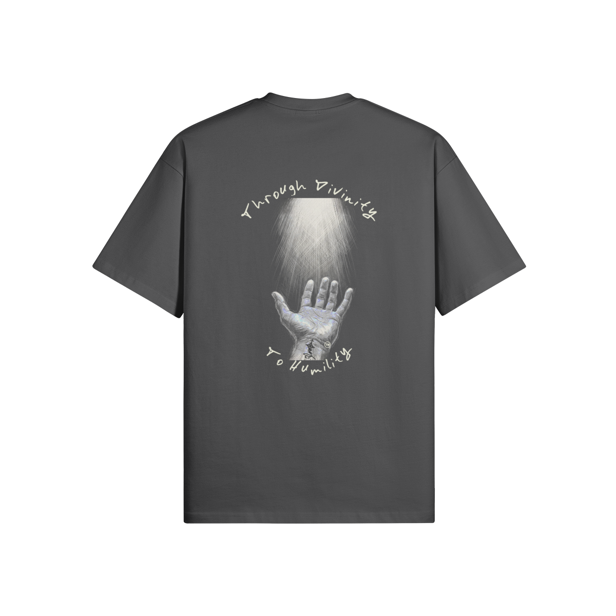 REDEMPTION JOURNEY™ THROUGH DIVINITY TO HUMILITY — OVERSIZED MATTE TEE
