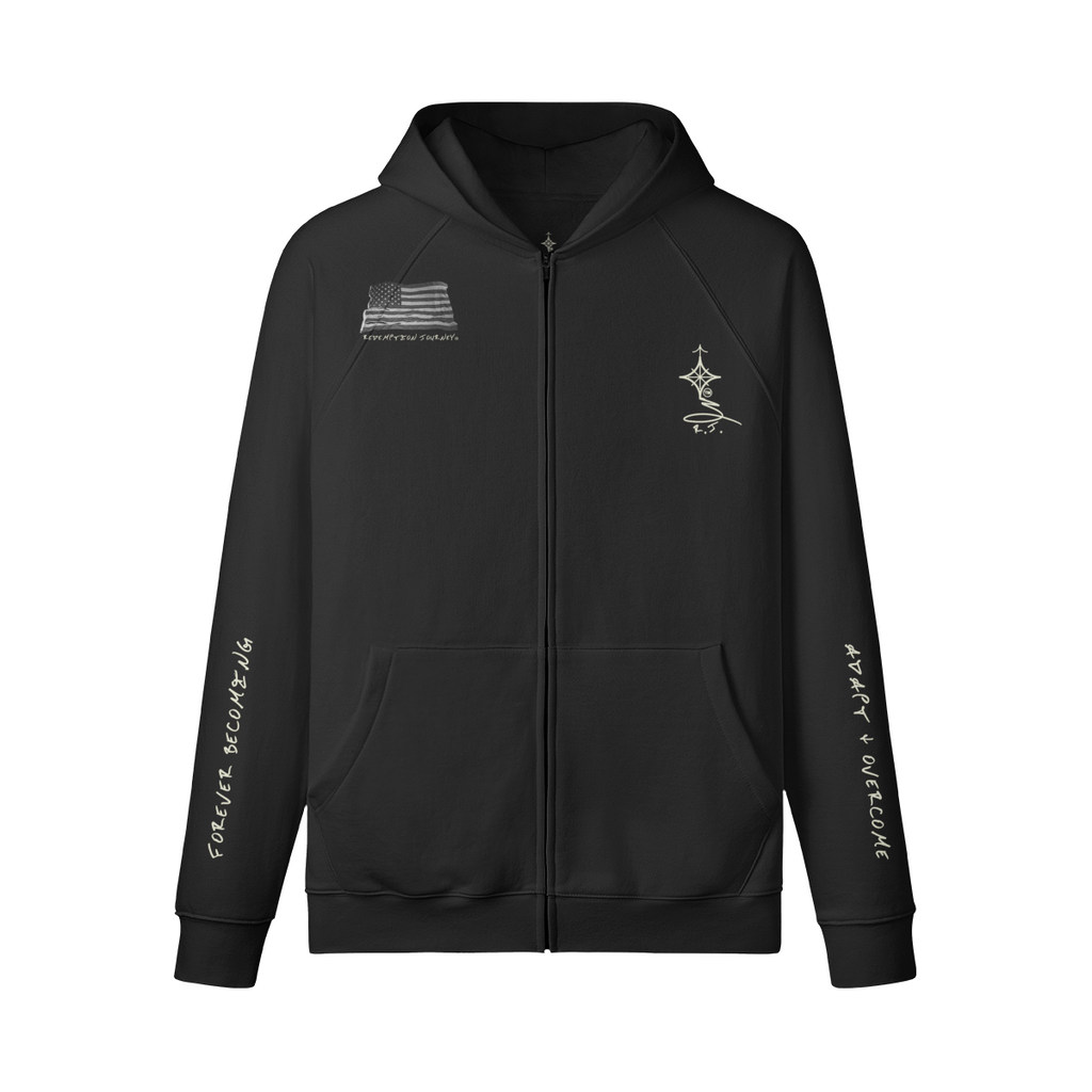 REDEMPTION JOURNEY™ GOD'S WATCH — HEAVYWEIGHT MATTE ZIP HOODIE