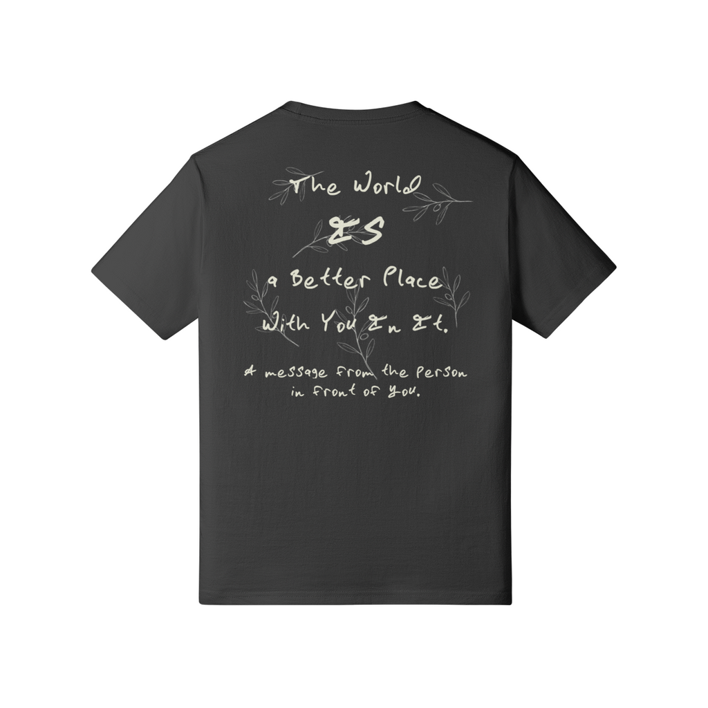 REDEMPTION JOURNEY THE WORLD IS A BETTER PLACE WITH YOU IN IT — HEAVYWEIGHT MATTE TEE