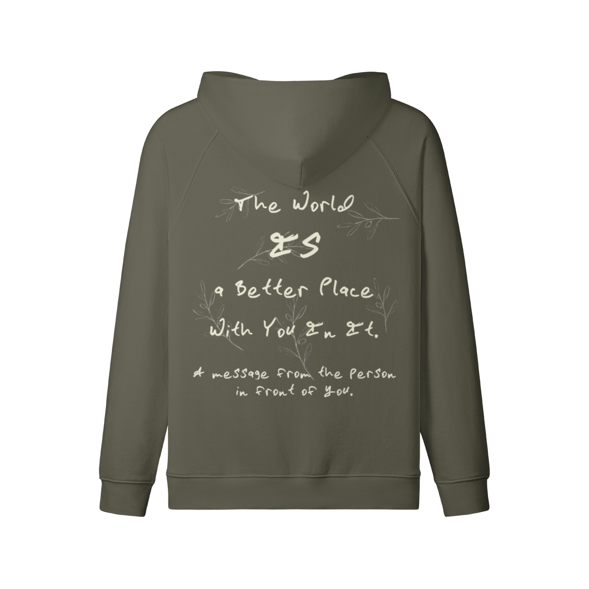 REDEMPTION JOURNEY THE WORLD IS A BETTER PLACE WITH YOU IN IT — HEAVYWEIGHT MATTE ZIP HOODIE