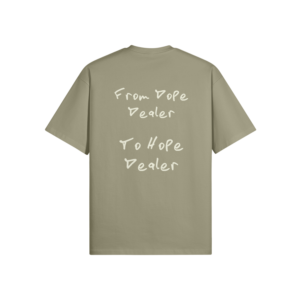 REDEMPTION JOURNEY FROM DOPE DEALER TO HOPE DEALER — OVERSIZED MATTE TEE
