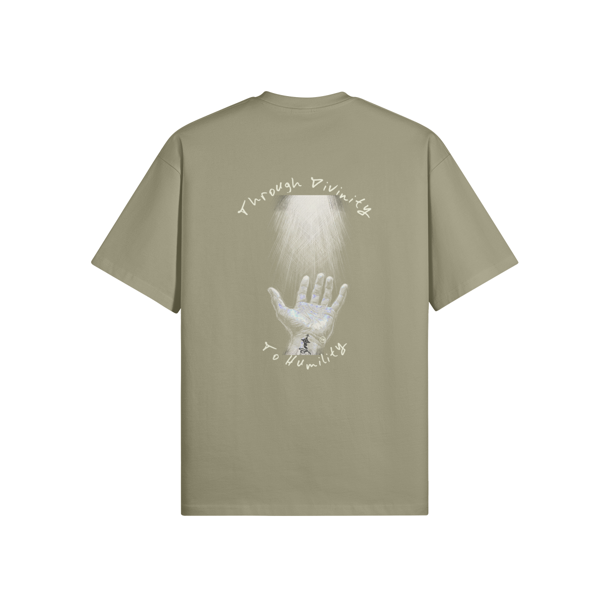 REDEMPTION JOURNEY™ THROUGH DIVINITY TO HUMILITY — OVERSIZED MATTE TEE
